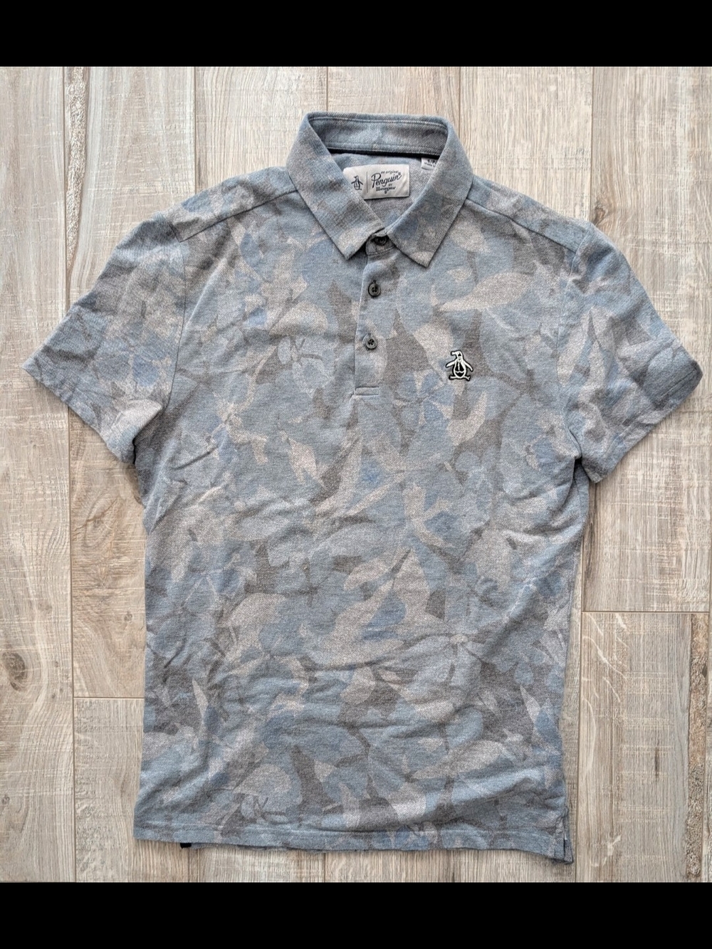 Original Penguin Men’s Gray & Blue Polo